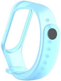 Polsband Vervanging Voor Xiaomi Mi Band 4 Smart Sport Armband Polsbandje Waterdichte Gierst 4 Siliconen Doorschijnende Band TSLM1 ZAND ROZE