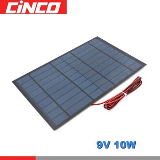 Poly Panel Solar monokristallijn Silicium 9V 10Watt met 200cm verlengen kabel DIY Battery Charger Module Solar Cell draad speelgoed 10W