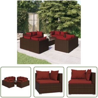 Poly Rattan Tuinset - Bruin - 60 x 60 x 30 cm - Modulair Design