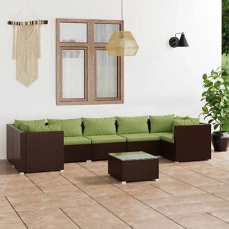 Poly rattan tuinset bruin - Modulair design - Hoogwaardig materiaal - Stevig frame - Comfortabele