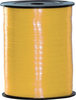 Polyband cadeaulint op spoel - geel - 250 meter - sierlint - cadeauverpakkingen