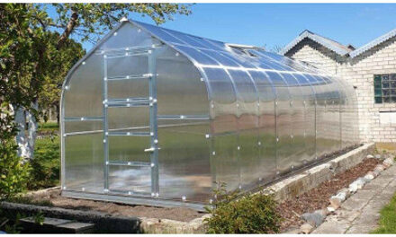Polycarbonaat Tuinkas Klasika Standart 2,5 x 8 Meter Black