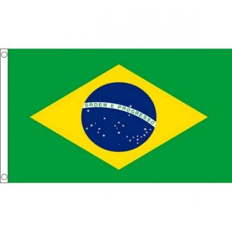 Polyester mega vlag Brazilie 150 x 240 cm Multi