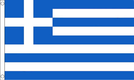Polyester mega vlag Griekenland 150 x 240 cm Multi