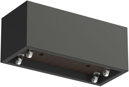 Polyester plantenbak CARREZ met wielen 120x50x50cm.