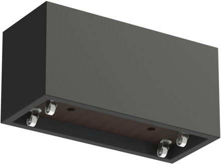 Polyester plantenbak CARREZ met wielen 120x50x60cm.