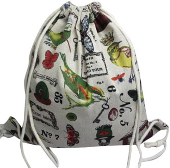 Polyester Retro Printing Mode Vrouwen Party Tasje Rugzak Man Tassen Bolsa Feminina # BL5 zwart