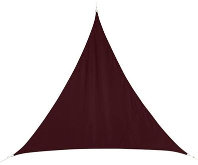 Polyester schaduwdoek/zonnescherm Curacao driehoek bordeaux rood 3 x 3 x 3 meter - Schaduwdoeken