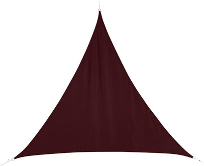 Polyester schaduwdoek/zonnescherm Curacao driehoek bordeaux rood 3 x 3 x 3 meter