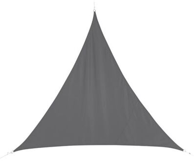 Polyester schaduwdoek/zonnescherm Curacao driehoek grijs 5 x 5 x 5 meter - Schaduwdoeken