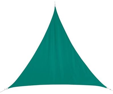 Polyester schaduwdoek/zonnescherm Curacao driehoek mint groen 3 x 3 x 3 meter - Schaduwdoeken