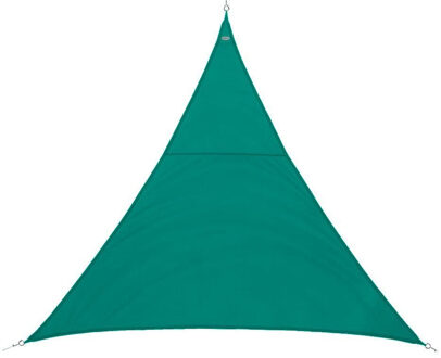 Polyester schaduwdoek/zonnescherm Curacao driehoek mint groen 4 x 4 x 4 meter - Schaduwdoeken