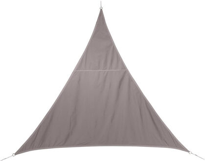 Polyester schaduwdoek/zonnescherm Curacao driehoek taupe 2 x 2 x 2 meter