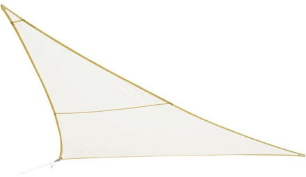 Polyester schaduwdoek/zonnescherm Curacao driehoek wit 3 x 3 x 3 meter