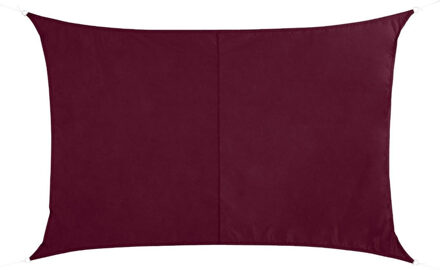 Polyester schaduwdoek/zonnescherm Curacao rechthoekig bordeaux rood 3 x 4 meter