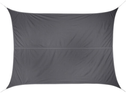 Polyester schaduwdoek/zonnescherm Curacao rechthoekig grijs 3 x 4 meter