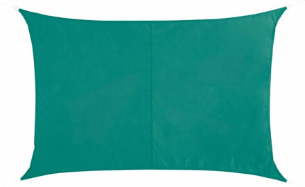 Polyester schaduwdoek/zonnescherm Curacao rechthoekig mint groen 2 x 3 meter