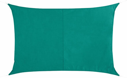 Polyester schaduwdoek/zonnescherm Curacao rechthoekig mint groen 3 x 4 meter