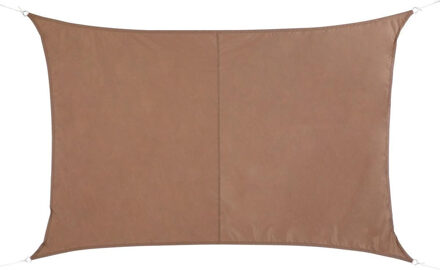 Polyester schaduwdoek/zonnescherm Curacao rechthoekig taupe 2 x 3 meter