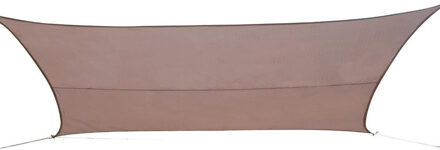 Polyester schaduwdoek/zonnescherm Curacao rechthoekig taupe 3 x 4 meter
