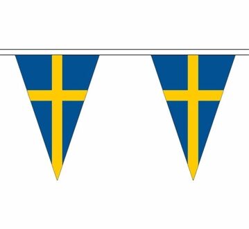 Polyester slinger met Zweden vlaggetjes