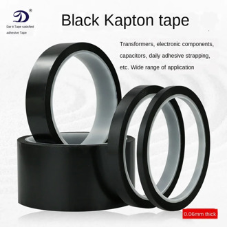 Polyimide Tape Black High Temperature Resistant Kapton Tape Polyimide Tape Electric Circuit Board Anti-welding Battery Tape