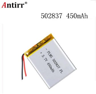 Polymeer Batterij 450 Mah 3.7 V 502837 Smart Home MP3 Luidsprekers Li-Ion Batterij Voor Dvr Gps Mp3 Mp4 Mobiele Telefoon speaker