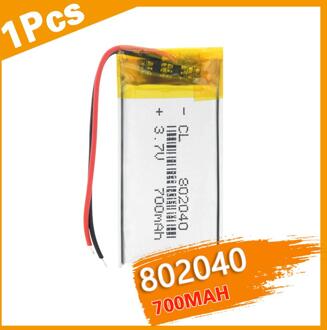 Polymeer Batterij 700 Mah 3.7V 802040 Smart Home Oplaadbare Li-Ion Batterij Voor Dvr Gps MP3 MP4 Bluetooth Speaker Lezen pen Diy