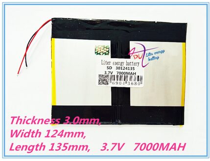Polymeer lithium-ion batterij 30124135 3.7 V 7000 MAH Met plug Voor CH, Tablet PC Batterij, Perfecte