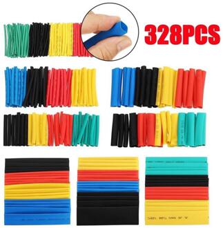 Polyolefine 328Pcs Geïsoleerde Krimpkous Buis Behuizing Kronkelende Draad Classificatie Krimpkousen Gewikkeld Draad