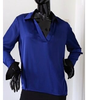 polysilk blouse blauw
