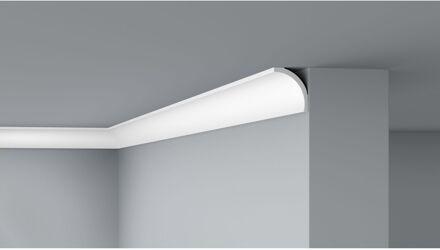Polystyreen Plafondlijst D17 2m 80x65mm Wit