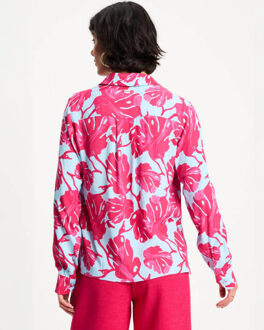 POM Amsterdam Blouse korte mouw sp9497 - maat 36 Roze