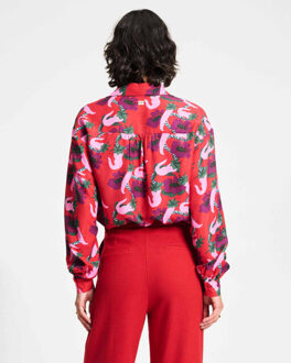 POM Amsterdam Blouse lange mouw sp9289 Rood - 46