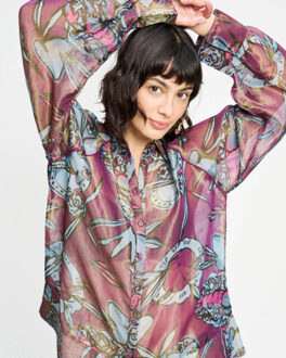 POM Amsterdam Blouse lange mouw sp94 Bordeaux - 42