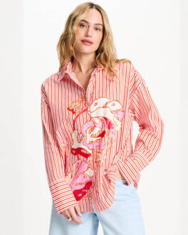POM Amsterdam Blouse lange mouw sp9503 Oranje - 40