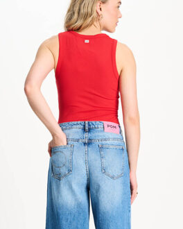 POM Amsterdam Top zonder mouw sp9575 Rood - 42