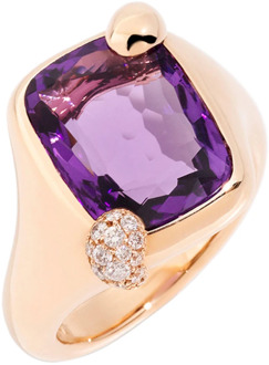 Pomellato Diamanten Portret Ring - Roségoud Pomellato , Purple , Dames - 52 MM
