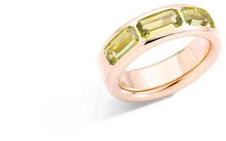 Pomellato Iconica Peridot Roségouden Ring Pomellato , Yellow , Dames - 54 MM