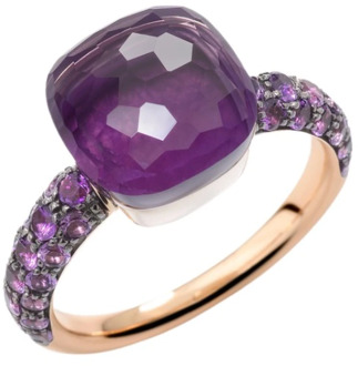 Pomellato Klassieke Naakte Ring - Roségoud Pomellato , Purple , Dames - 53 MM