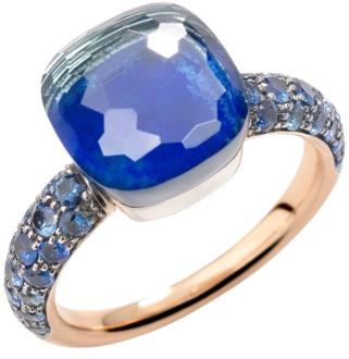 Pomellato Klassieke Nudo Ring - Blauwe Topaas, Blauwe Saffier, Lapis Lazuli Pomellato , Blue , Dames - 52 MM