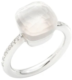 Pomellato Klassieke Nudo Ring - Witgoud, Diamant Pomellato , White , Dames - 50 MM