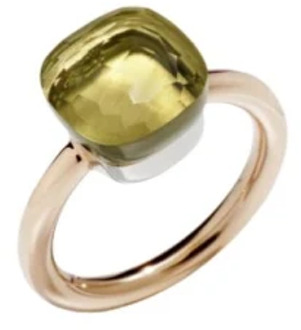 Pomellato Ring met gefacetteerde kwarts Pomellato , Yellow , Dames - 55 MM