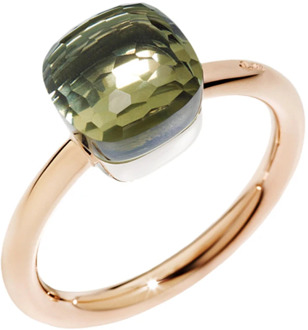 Pomellato Roségouden en witgouden ring Pomellato , Green , Dames - 55 MM