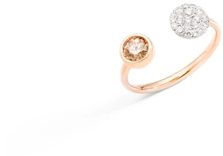 Pomellato Sabbia Diamanten Roségouden Ring Pomellato , Yellow , Dames - 50 MM