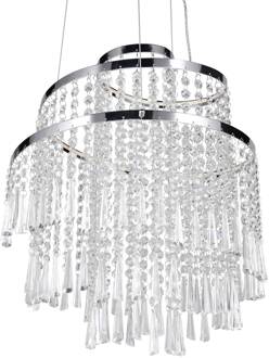 Pomp LED hanglamp, Ø 38 cm, chroom, acryl/metaal, CCT chroom, helder