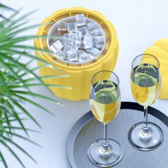 Pompoen Ijs Met Deksel Emmer Ice Tray Champagne Whisky Bier Ijs Cube Maker Draagbare Koeler Met Deksel Grote Ijsemmer bier Gereedschap