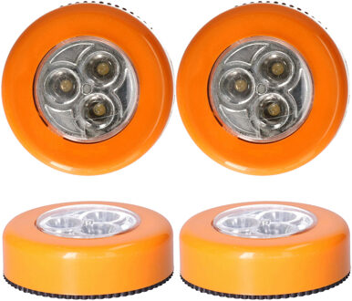 Pompoen verlichting - 5x - led - 6,6 cm - 4 kleuren - pompoen lampje -?pompoenlichtje -?Halloween