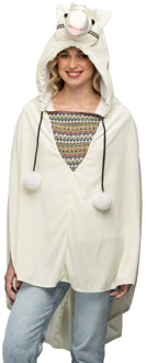 Poncho Lama Volwassenen Deluxe Multikleur - Print