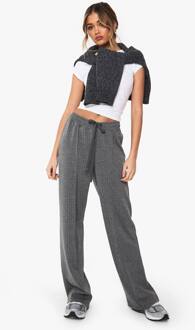 Ponte Pinstripe Pintuck Broek Met Trekkoord En Wijd Uitlopende Pijpen, Grey - 36